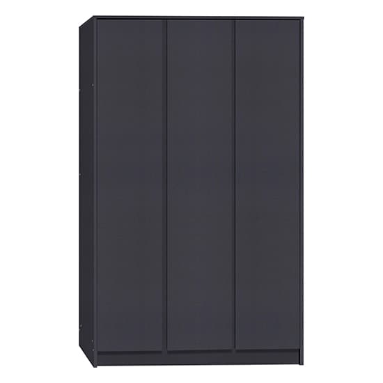 Mcgowan Wooden Wardrobe With 3 Doors In Grey