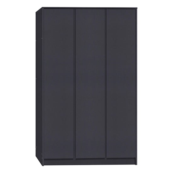 Mcgowan Wooden Wardrobe With 3 Doors In Grey