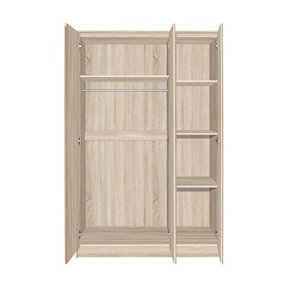 Mcgowan Wooden Wardrobe With 3 Doors In Sonoma Oak Effect
