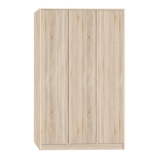 Mcgowan Wooden Wardrobe With 3 Doors In Sonoma Oak Effect