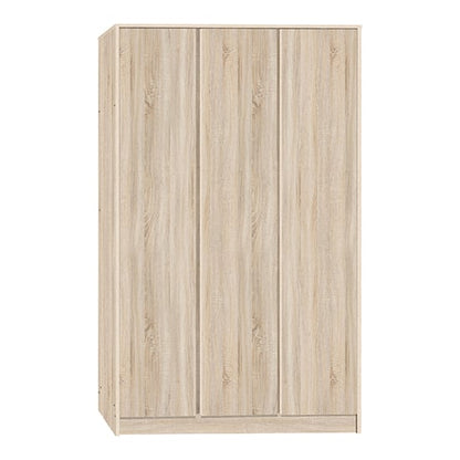 Mcgowan Wooden Wardrobe With 3 Doors In Sonoma Oak Effect