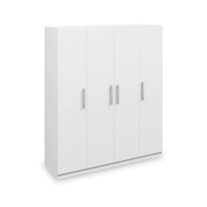 Meribel White 4 Door Wardrobe