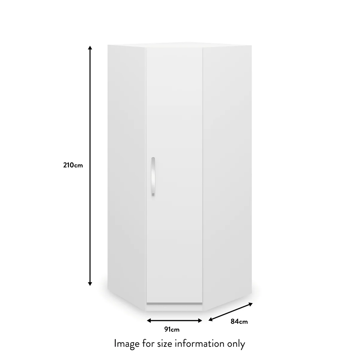 Meribel White Corner Wardrobe