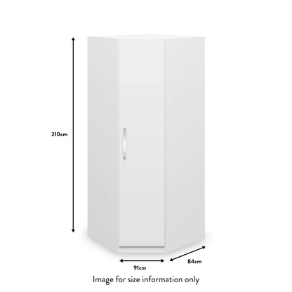 Meribel White Corner Wardrobe