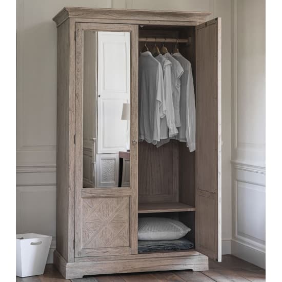 Mestiza Wooden Wardrobe With 2 Doors In Natural