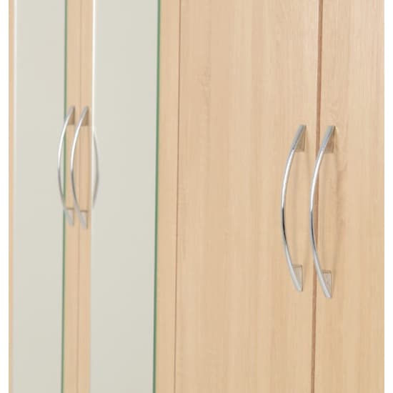 Noir Wooden 6 Doors 2 Drawers Wardrobe In Sonoma Oak