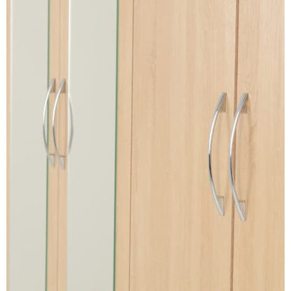 Noir Wooden 6 Doors 2 Drawers Wardrobe In Sonoma Oak