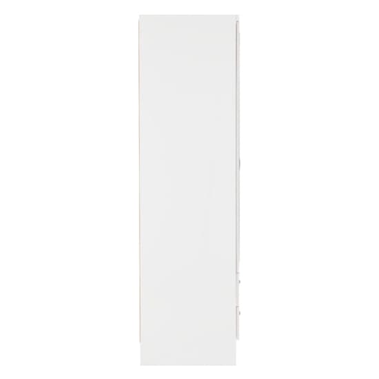 Noir High Gloss 6 Doors 2 Drawers Wardrobe In White