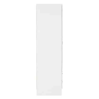 Noir High Gloss 6 Doors 2 Drawers Wardrobe In White