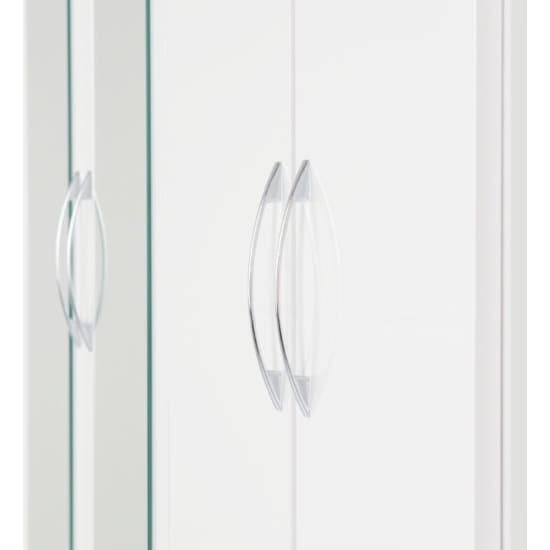 Noir High Gloss 6 Doors 2 Drawers Wardrobe In White