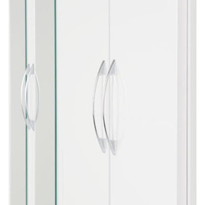 Noir High Gloss 6 Doors 2 Drawers Wardrobe In White
