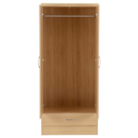 Noir Wardrobe In Sonoma Oak With 2 Doors 1 Drawer