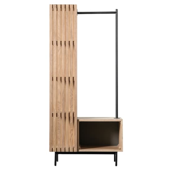 Okonma Wooden Open Wardrobe With Metal Legs In Oak