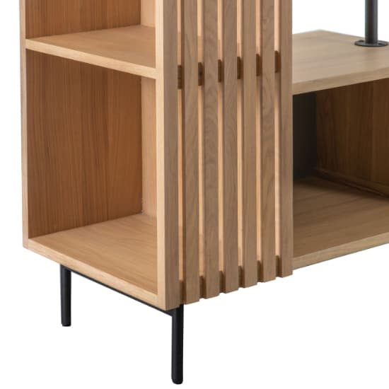Okonma Wooden Open Wardrobe With Metal Legs In Oak
