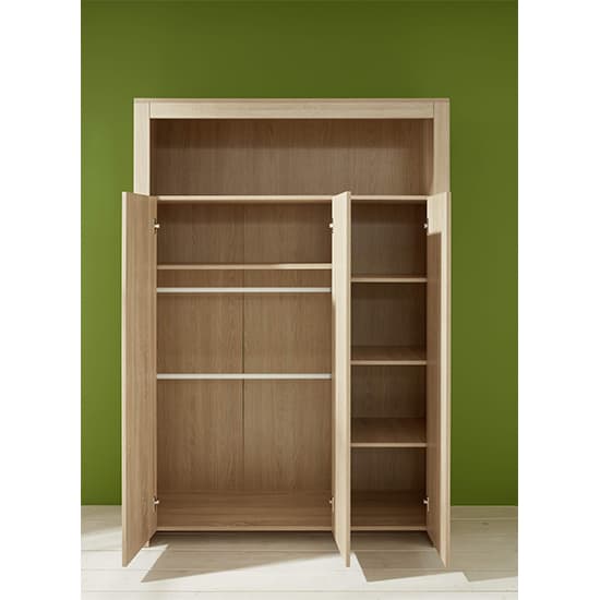 Oley Kids Room Wooden Wardrobe In Sagerau Light Oak