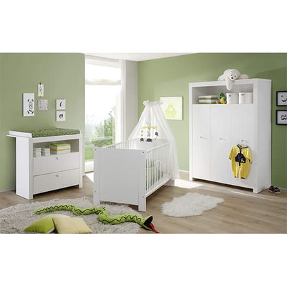 Oley Kids Room Wooden Wardrobe In White