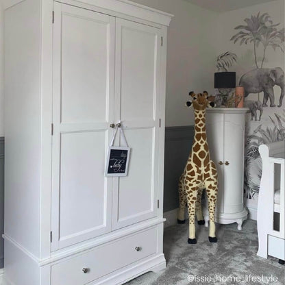 White 2 Door 1 Drawer Wardrobe - Olivia