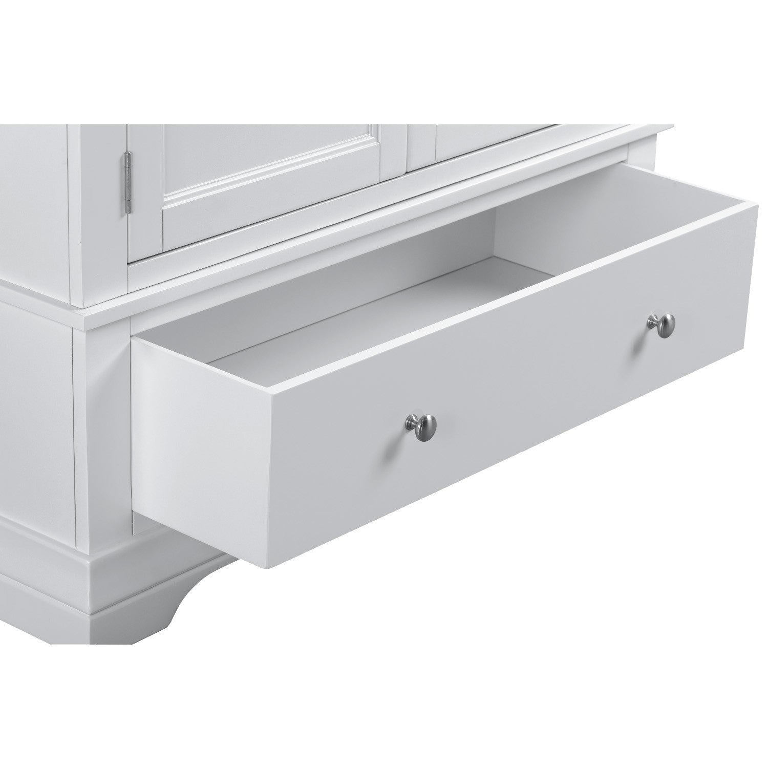 Pale Grey 2 Door 1 Drawer Wardrobe - Olivia