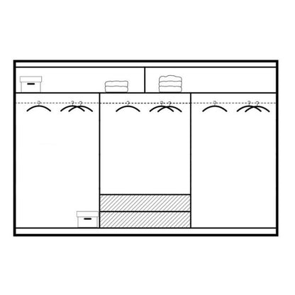 Rotherham Warm Wood Effect Sliding 3 Door Mirror Wardrobe - Oak Sonoma