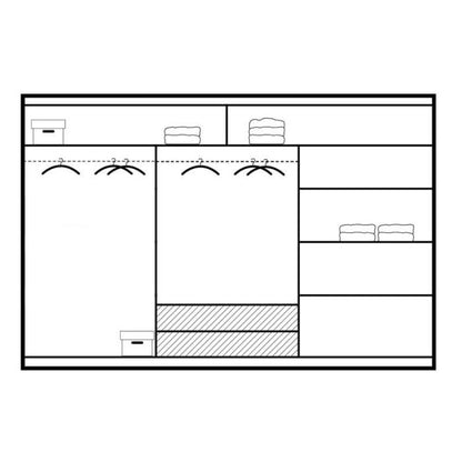 Rotherham Warm Wood Effect Sliding 3 Door Mirror Wardrobe - Oak Sonoma