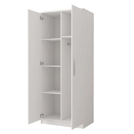 Oxnard Wooden Wardrobe With 2 Doors In Matt White