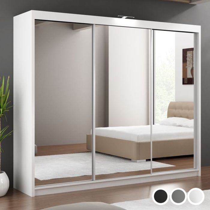 Mathilde 250cm 3 Door Sliding Wardrobe - White