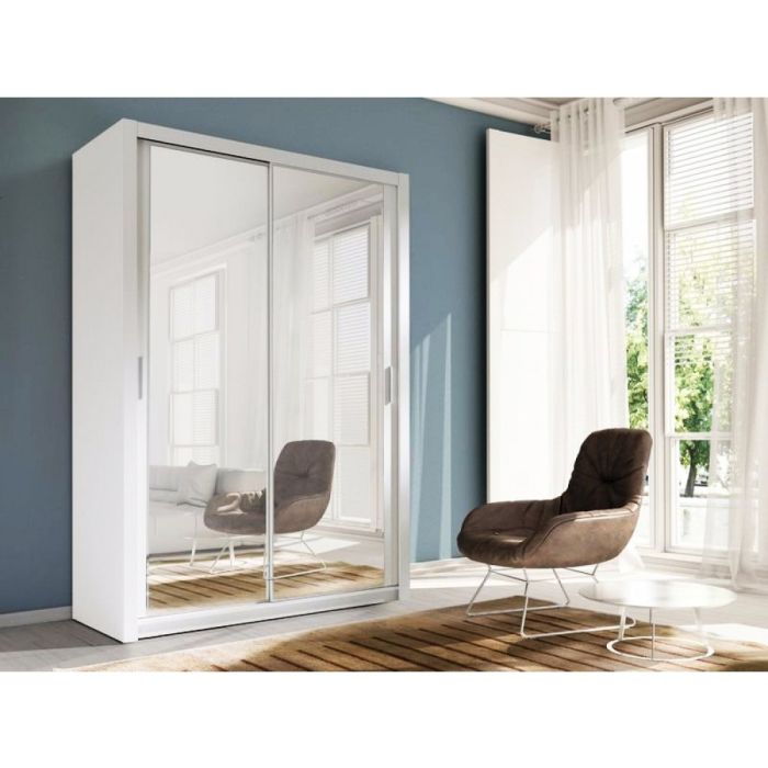 Avant Sliding 2 Door Wardrobe - 180cm and Other Sizes - White