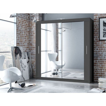 Avant 2 Door Sliding Wardrobe - 150cm and Other Sizes - Grey