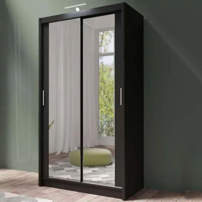 Avant Sliding 2 Door Wardrobe - 120cm and Other Sizes - Black