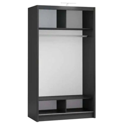 Avant Sliding 2 Door Wardrobe - 120cm and Other Sizes - Black