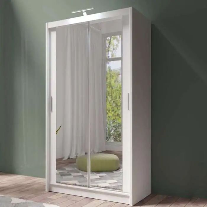 Avant Sliding 2 Door Wardrobe - 120cm and Other Sizes - White