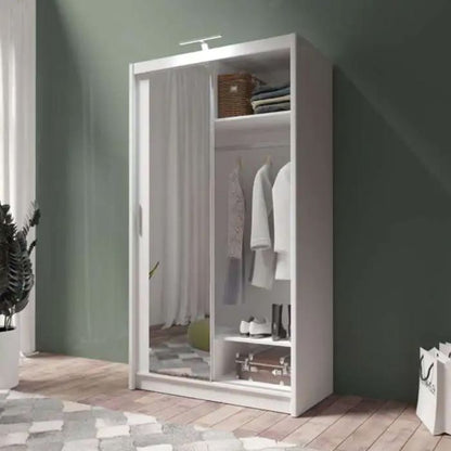 Avant Sliding 2 Door Wardrobe - 120cm and Other Sizes - White