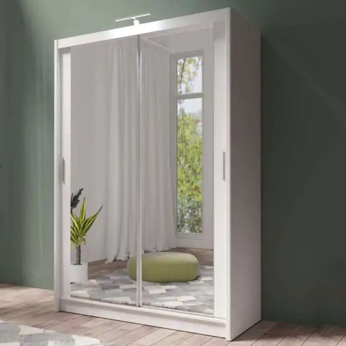 Avant Sliding 2 Door Wardrobe - 150cm and Other Sizes - White