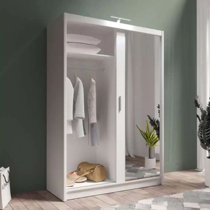 Avant Sliding 2 Door Wardrobe - 150cm and Other Sizes - White