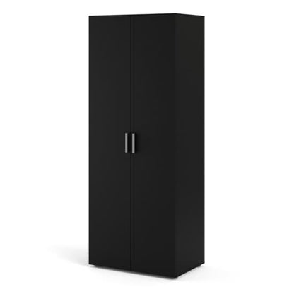 Perkin Wooden Wardrobe With 2 Doors In Black