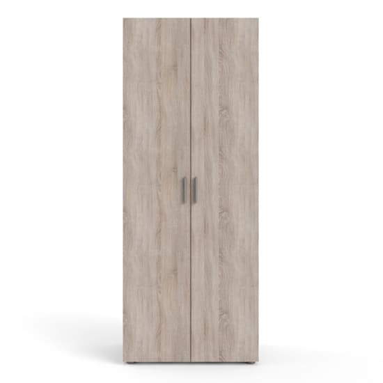Perkin Wooden Wardrobe With 2 Doors In Truffle Oak