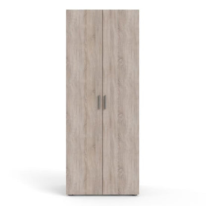 Perkin Wooden Wardrobe With 2 Doors In Truffle Oak