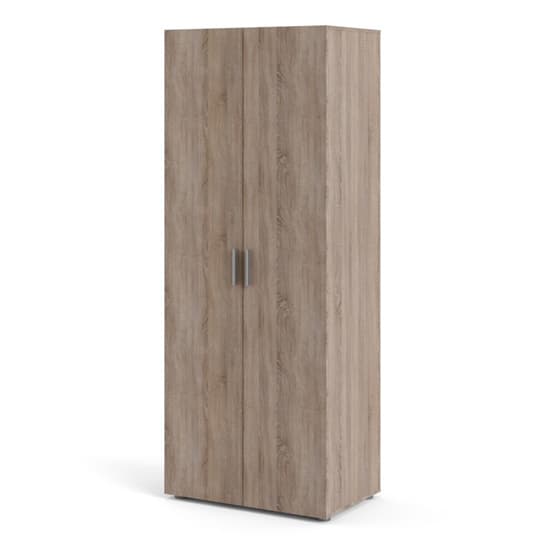 Perkin Wooden Wardrobe With 2 Doors In Truffle Oak