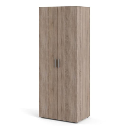 Perkin Wooden Wardrobe With 2 Doors In Truffle Oak
