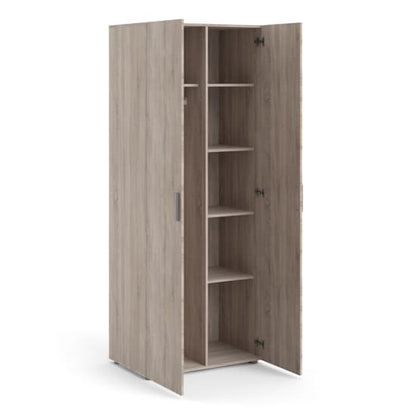 Perkin Wooden Wardrobe With 2 Doors In Truffle Oak