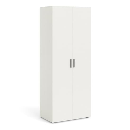 Perkin Wooden Wardrobe With 2 Doors In White