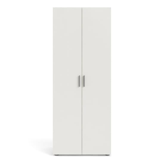 Perkin Wooden Wardrobe With 2 Doors In White