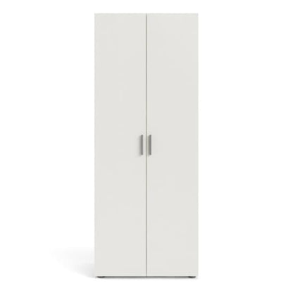 Perkin Wooden Wardrobe With 2 Doors In White