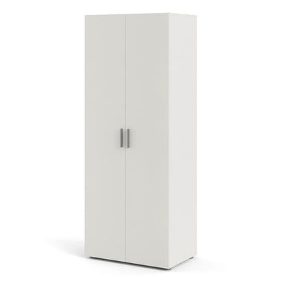 Perkin Wooden Wardrobe With 2 Doors In White