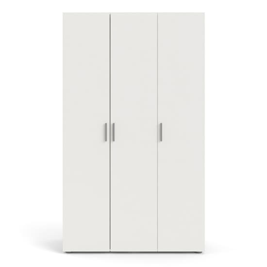 Perkin Wooden Wardrobe With 3 Doors In White