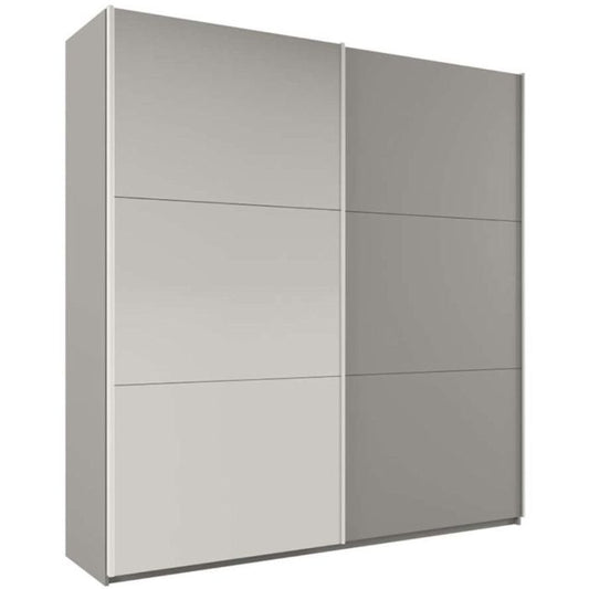 Wokingham Platinum Mirrored Sliding 2 Door Wardrobe | 225cm | Sleek Metallic Finish | Furco