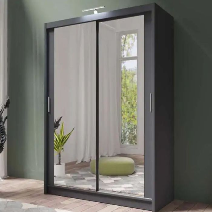 Avant 2 Door Sliding Wardrobe - 150cm and Other Sizes - Grey