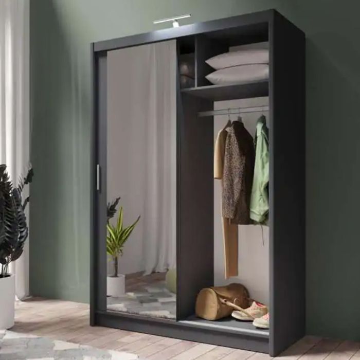 Avant 2 Door Sliding Wardrobe - 150cm and Other Sizes - Grey