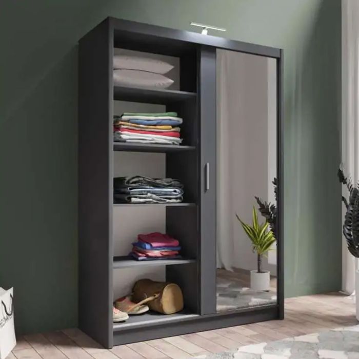 Avant 2 Door Sliding Wardrobe - 150cm and Other Sizes - Grey
