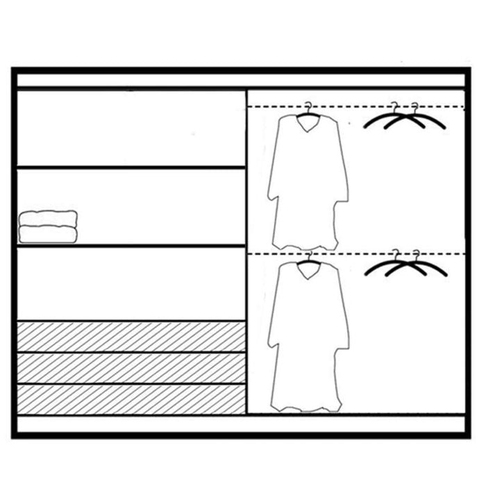 Lincolnshire Stylishy Design Mirrored 4 Door Wardrobe with 3 Drawers - Oak Wotan